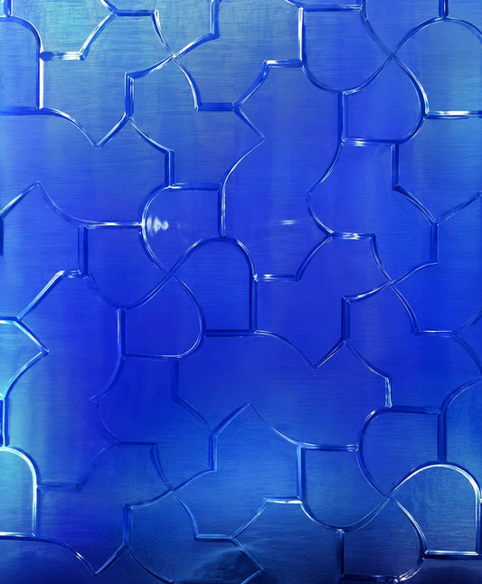 KARACHI BLUE PATTERN GLASS