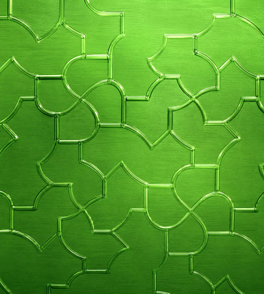 KARACHI GREEN PATTERN GLASS