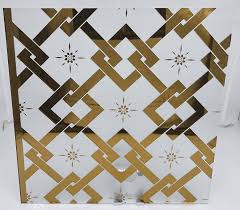 Titanium Geometric Pattern Glass