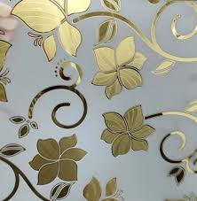 Titanium Gold Flower Glass