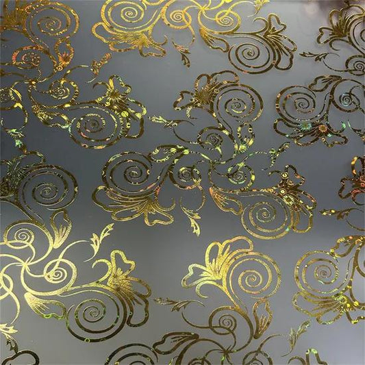 Titanium Gold Swirl Pattern Glass