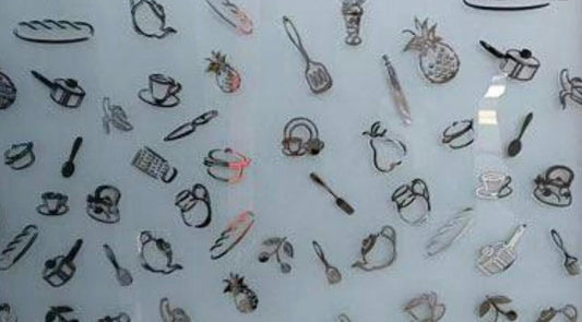 Titanium Kitchen Pattern Glass