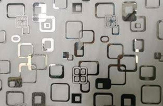 Titanium Modern Squares Glass