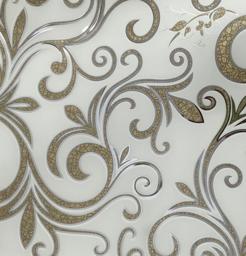 Titanium Gold Scroll Glass
