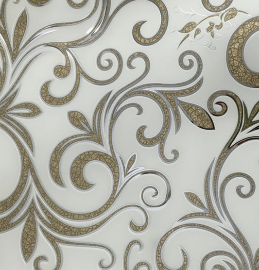 Titanium Gold Scroll Glass