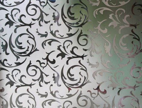Titanium Silver Swirl Pattern Glass